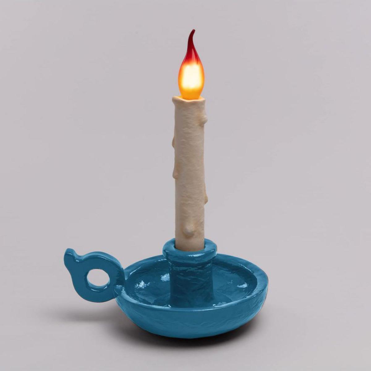 Grimm Bugia Wireless lamp - / H 31 cm - USB charging by Seletti Blue – image 2