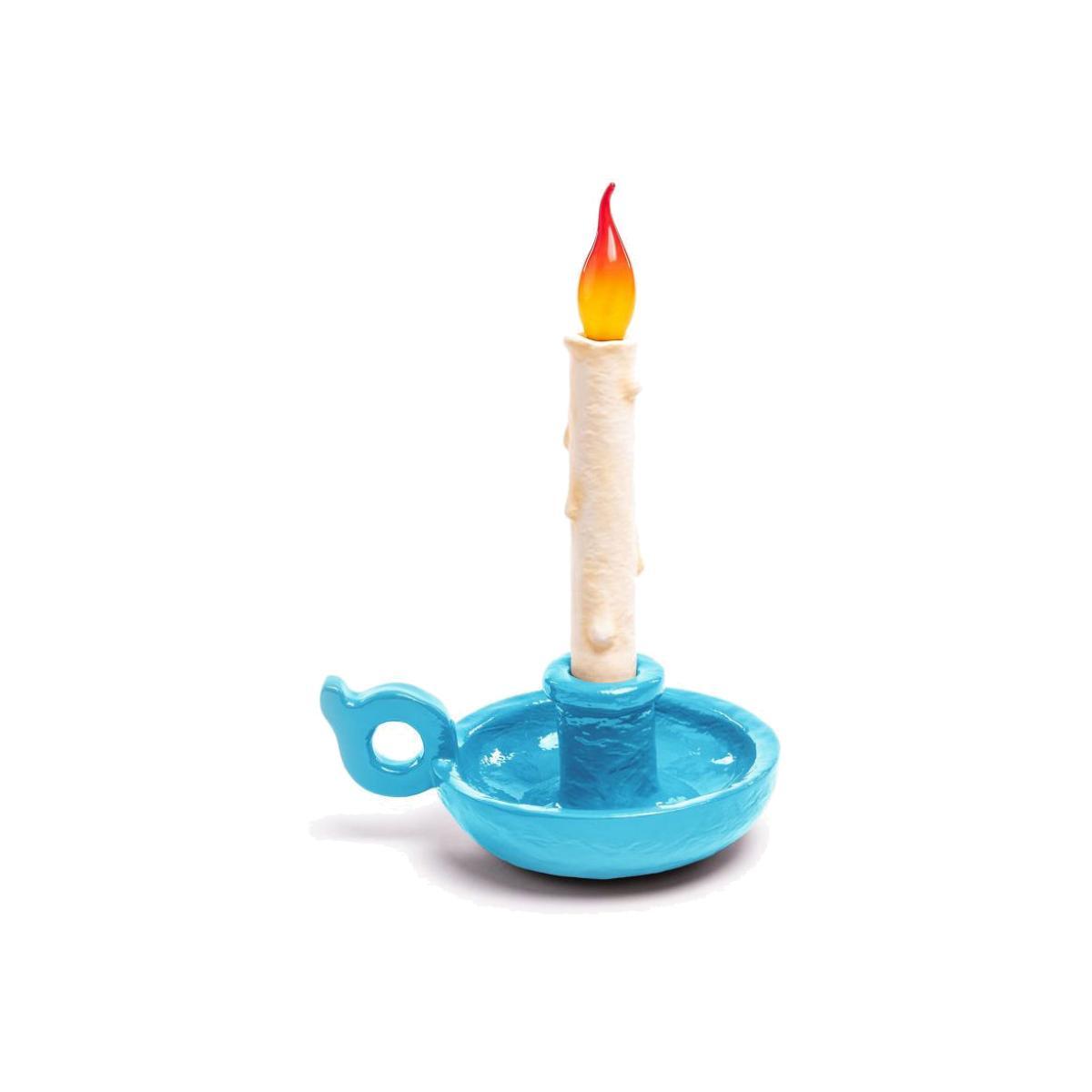 Grimm Bugia Wireless lamp - / H 31 cm - USB charging by Seletti Blue – image 1