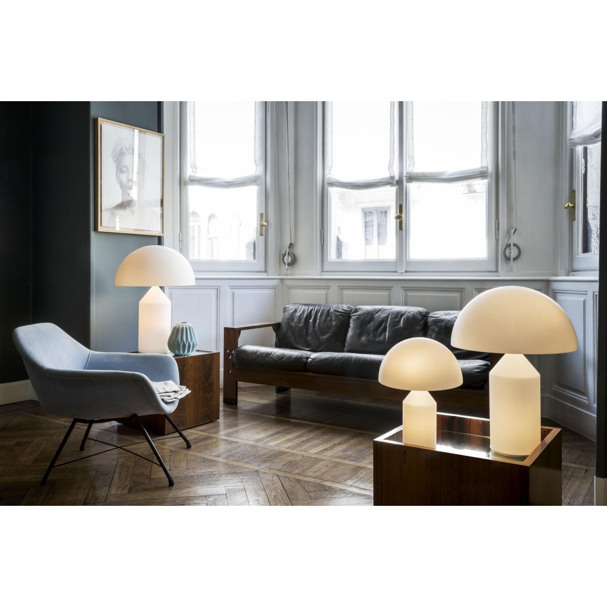 Atollo Small Table lamp - Verre / H 35 cm / Vico Magistretti, 1977 by O luce White – image 3