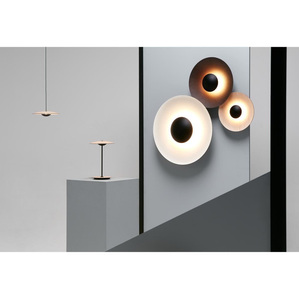 Ginger Wireless lamp - Wireless - H 30 cm by Marset Black/Natural wood – image 5