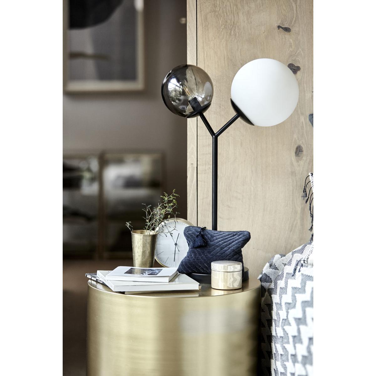 Twice Table lamp - / Metal & glass - H 42 cm by House Doctor White/Grey/Gold/Metal – image 2