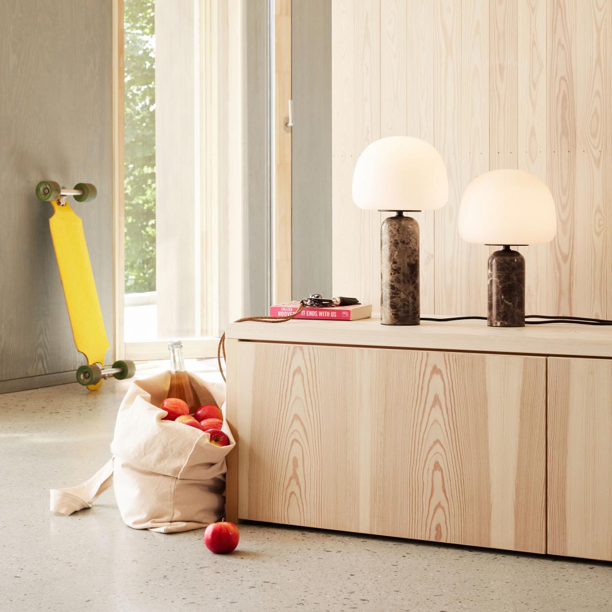 Kin LED Table lamp stone brown / Ø 20 x H 40 cm - Northern – image 3