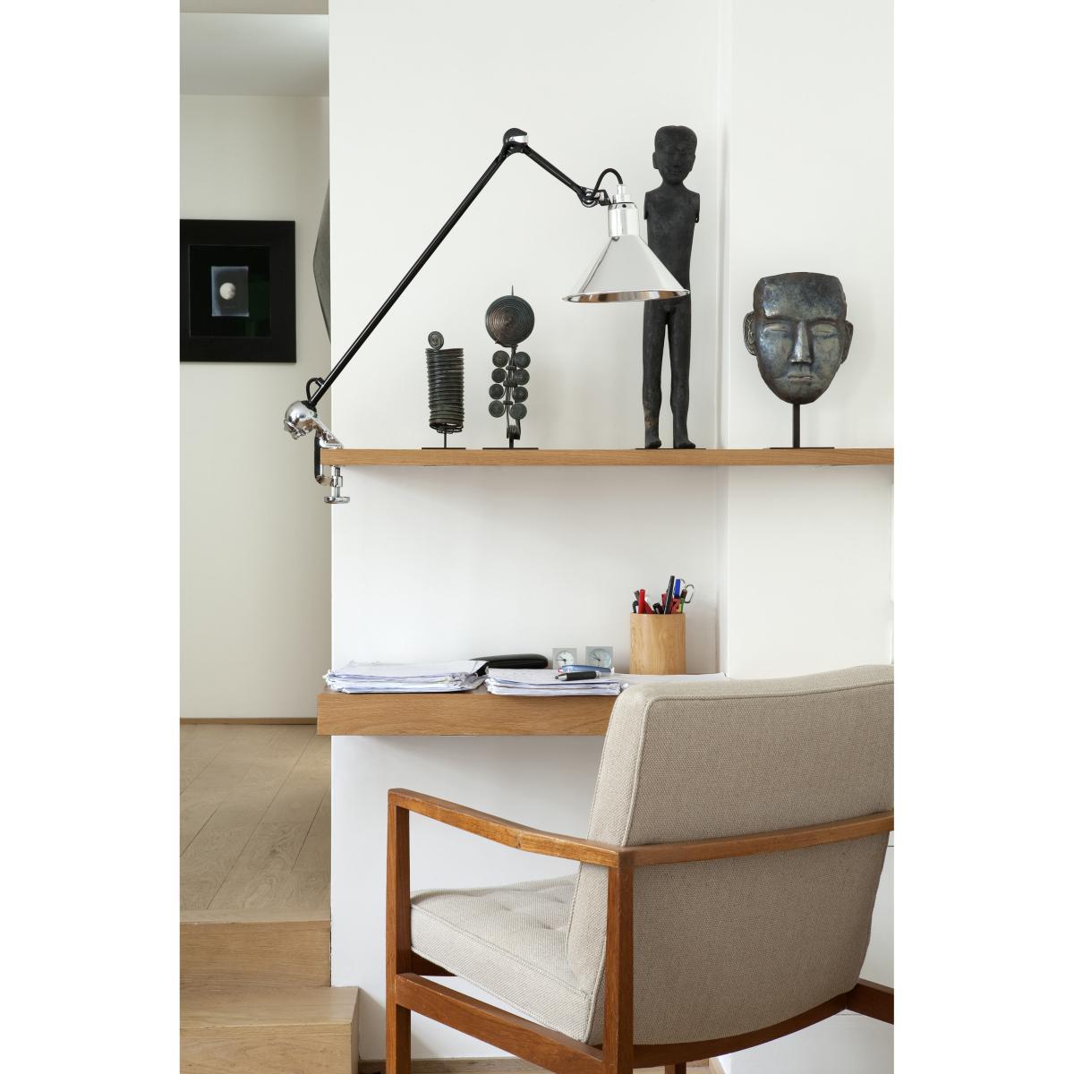 N°201 Architect lamp - Clamp base by DCW éditions Black/Metal – image 3