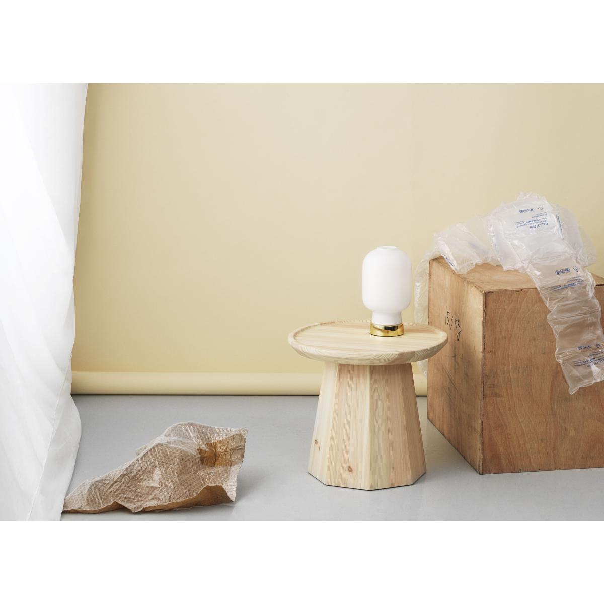 Amp Table lamp - / Glass & brass by Normann Copenhagen White/Gold – image 3