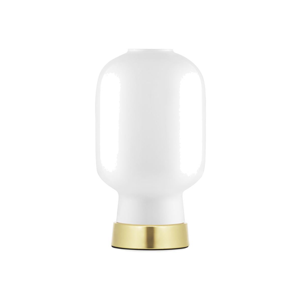 Amp Table lamp - / Glass & brass by Normann Copenhagen White/Gold – image 1