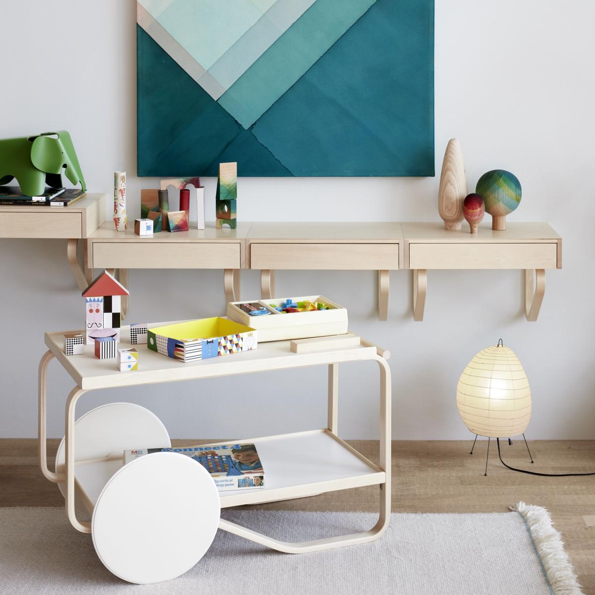 Akari 1N Table lamp paper beige /Isamu Noguchi, 1951 - L 26 x H 39 cm - Vitra – image 1