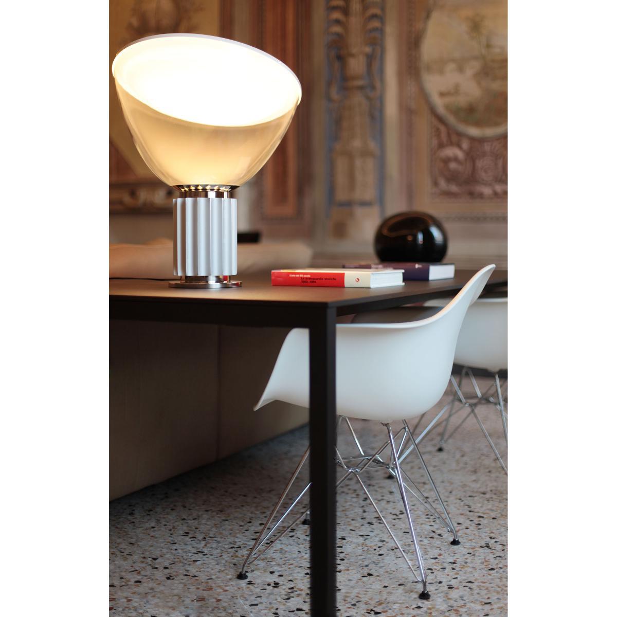 Taccia LED Table lamp - Plastic diffusor / H 54 cm by Flos Grey/Silver/Transparent – image 2