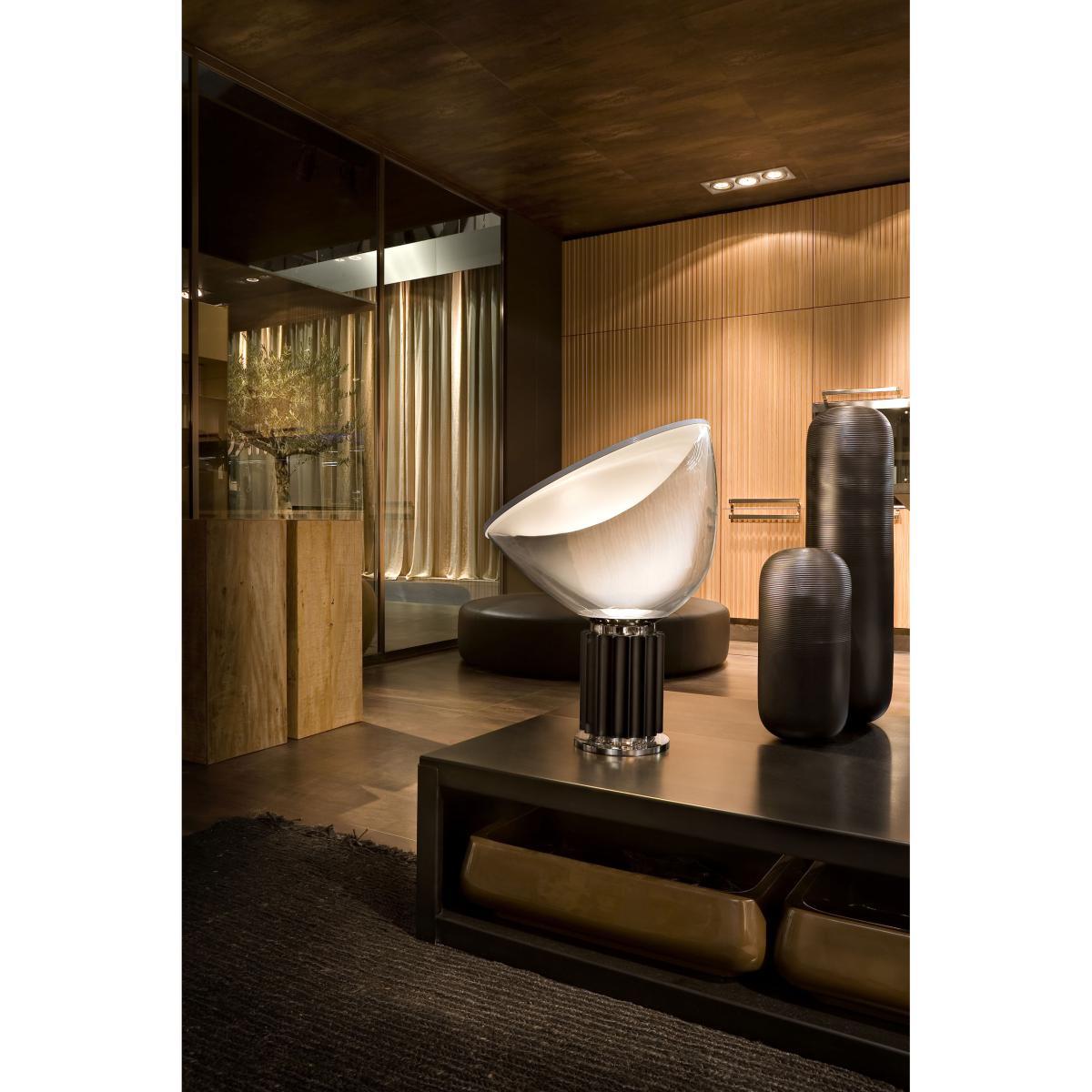 Taccia LED Table lamp - Plastic diffusor / H 54 cm by Flos Grey/Silver/Transparent – image 4