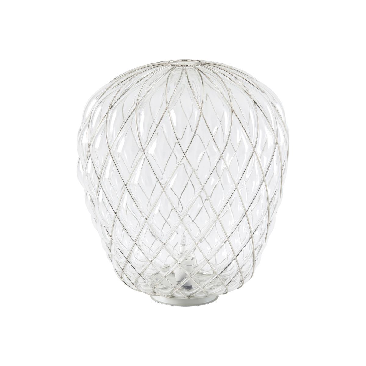 Pinecone Table lamp - H 52 cm - Glass & metal mesh by Fontana Arte Transparent – image 1