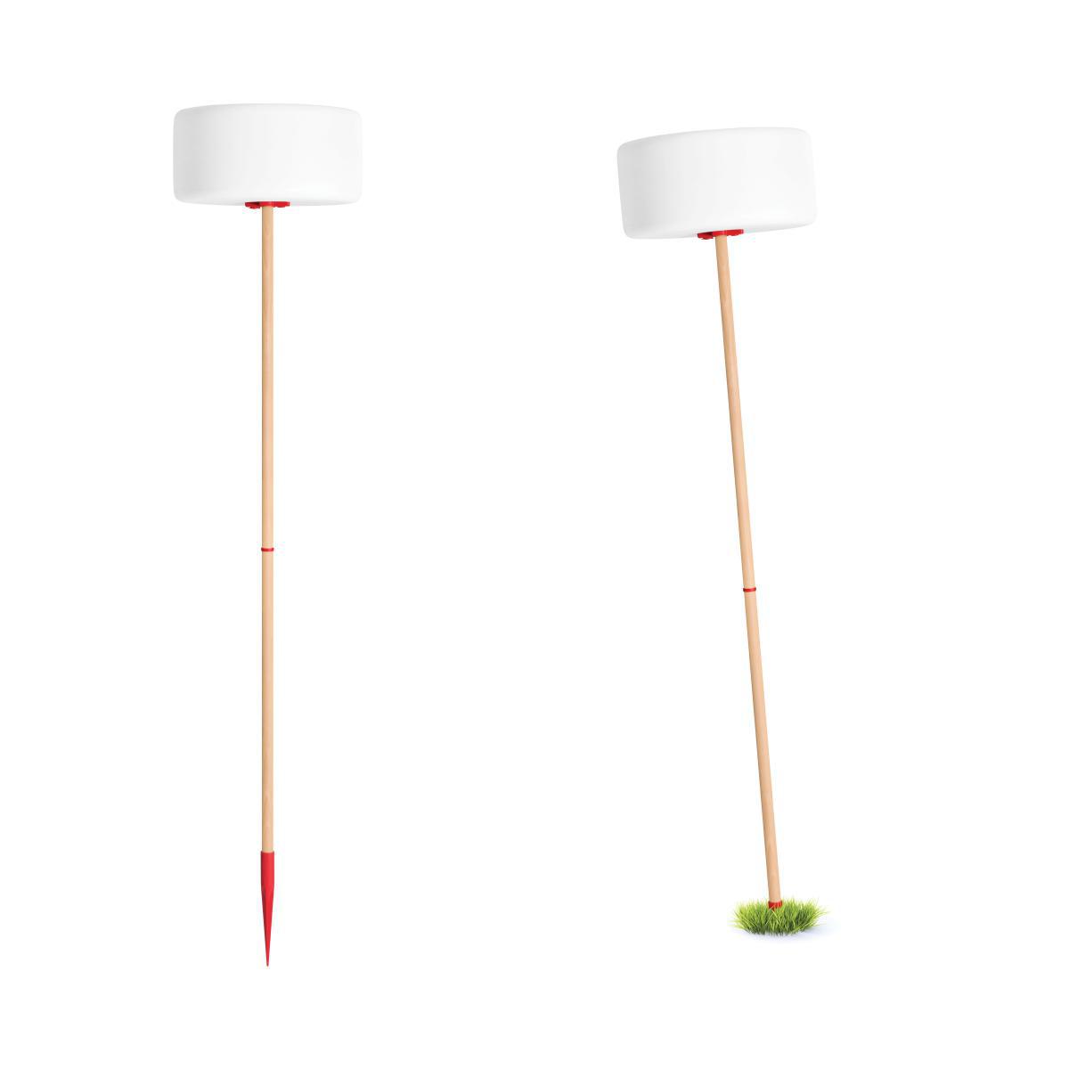 Thierry Le swinger LED Wireless lamp - / Included: hanging cable + wooden planter base by Fatboy White/Grey – image 3