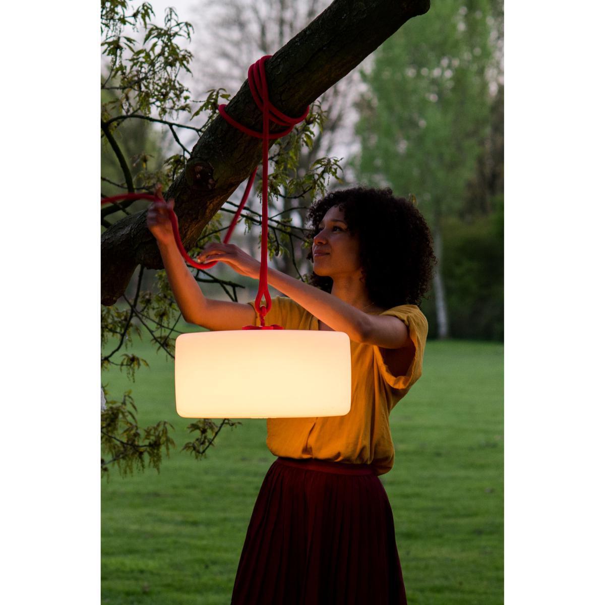 Thierry Le swinger LED Wireless lamp - / Included: hanging cable + wooden planter base by Fatboy White/Grey – image 6
