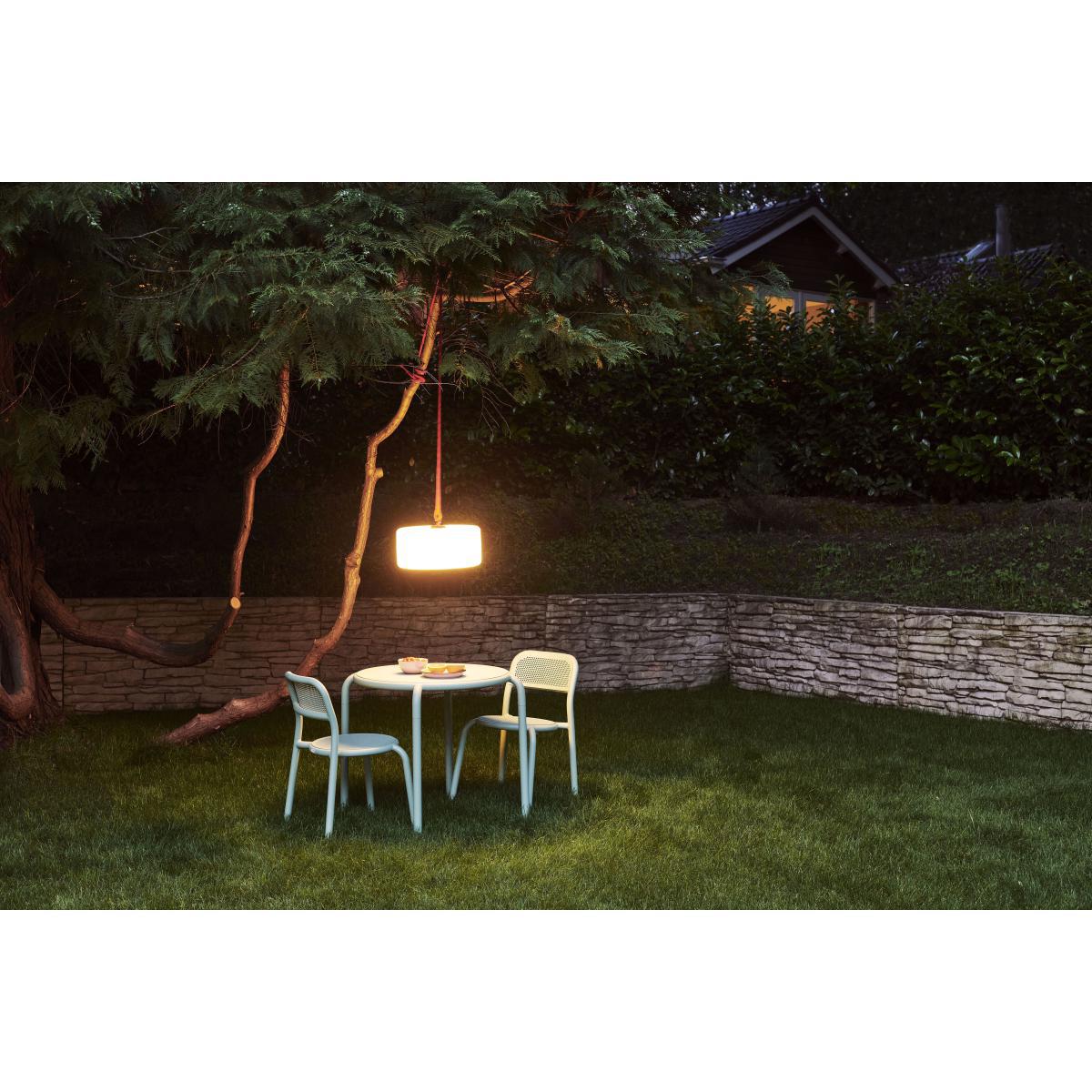 Thierry Le swinger LED Wireless lamp - / Included: hanging cable + wooden planter base by Fatboy White/Grey – image 7