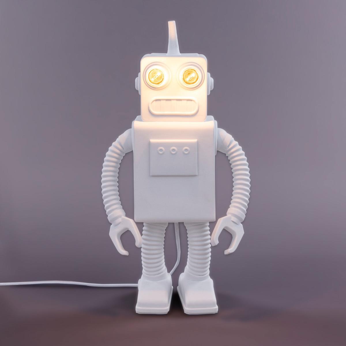 Robot Table lamp - / Porcelain - H 40 cm by Seletti White – image 2
