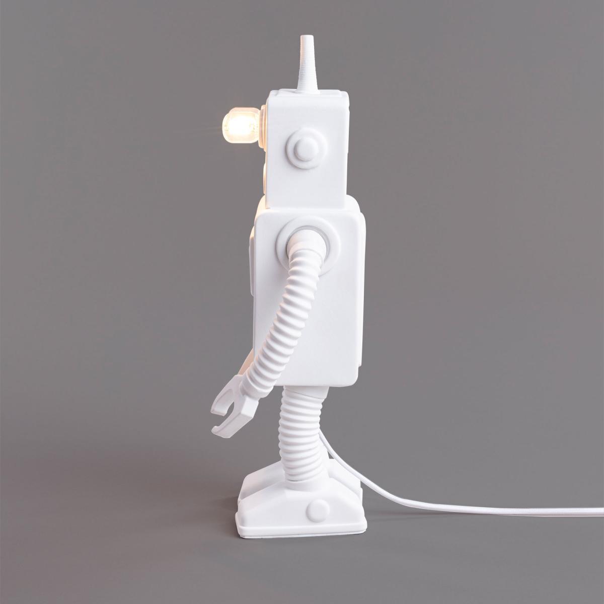 Robot Table lamp - / Porcelain - H 40 cm by Seletti White – image 12