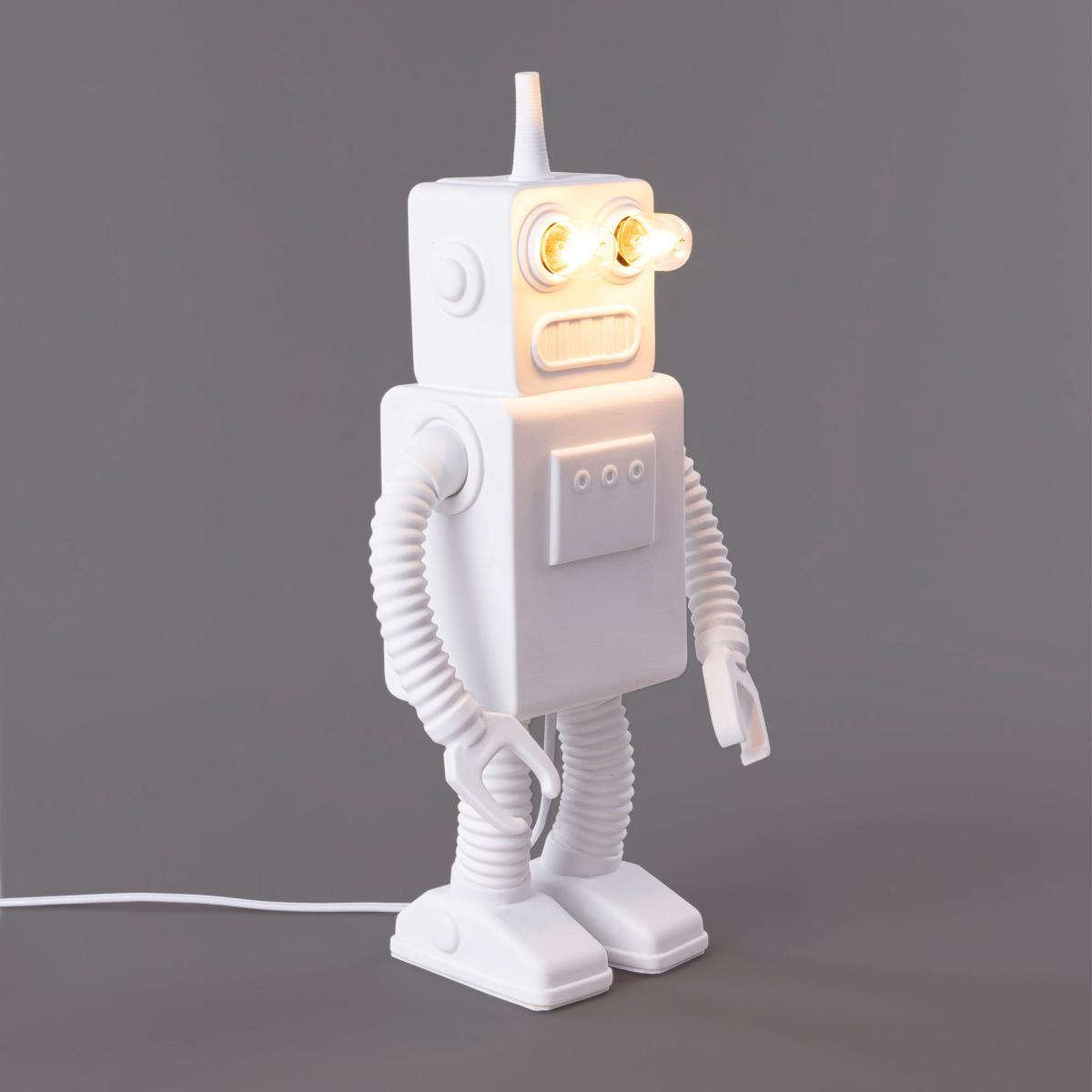 Robot Table lamp - / Porcelain - H 40 cm by Seletti White – image 4