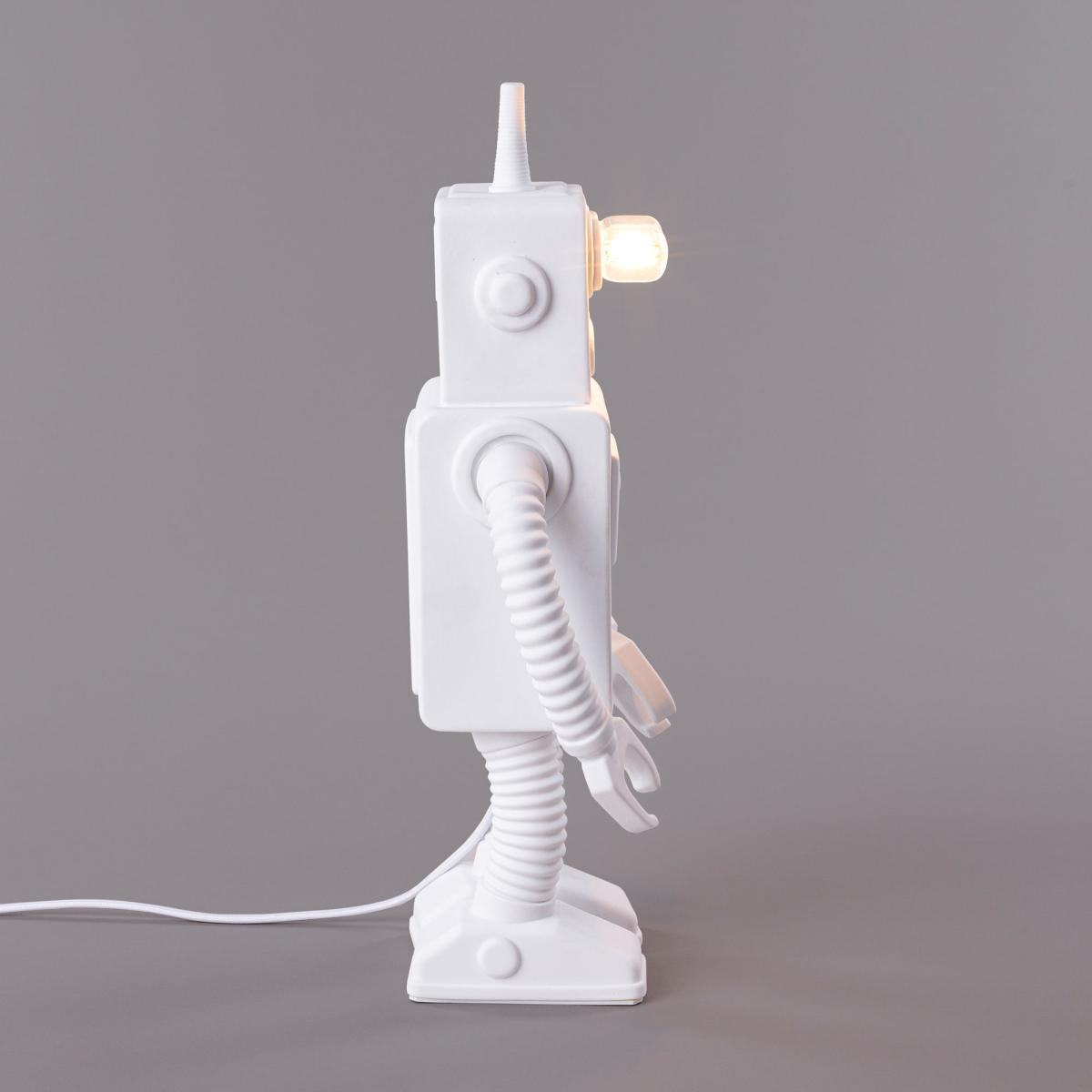 Robot Table lamp - / Porcelain - H 40 cm by Seletti White – image 6