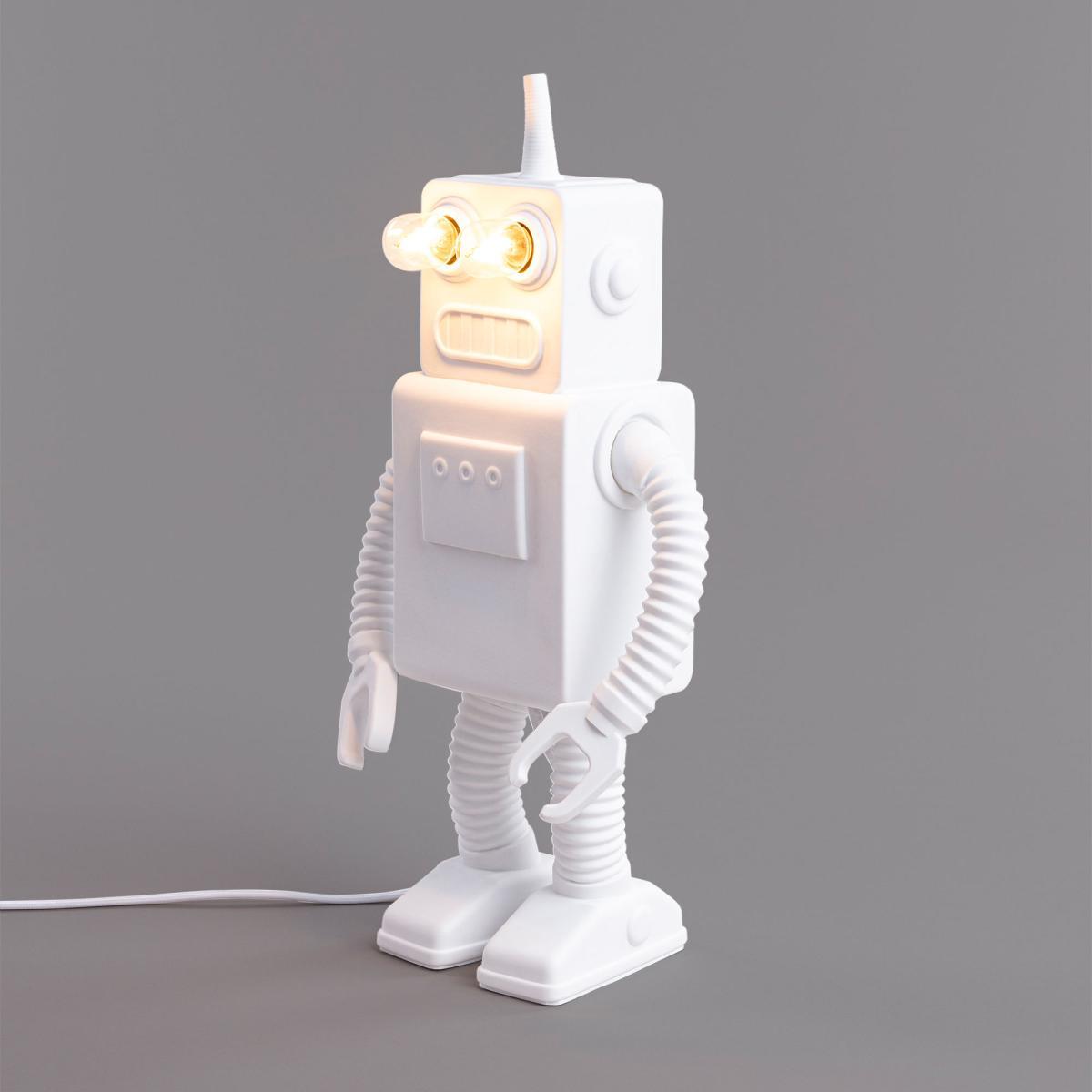 Robot Table lamp - / Porcelain - H 40 cm by Seletti White – image 10