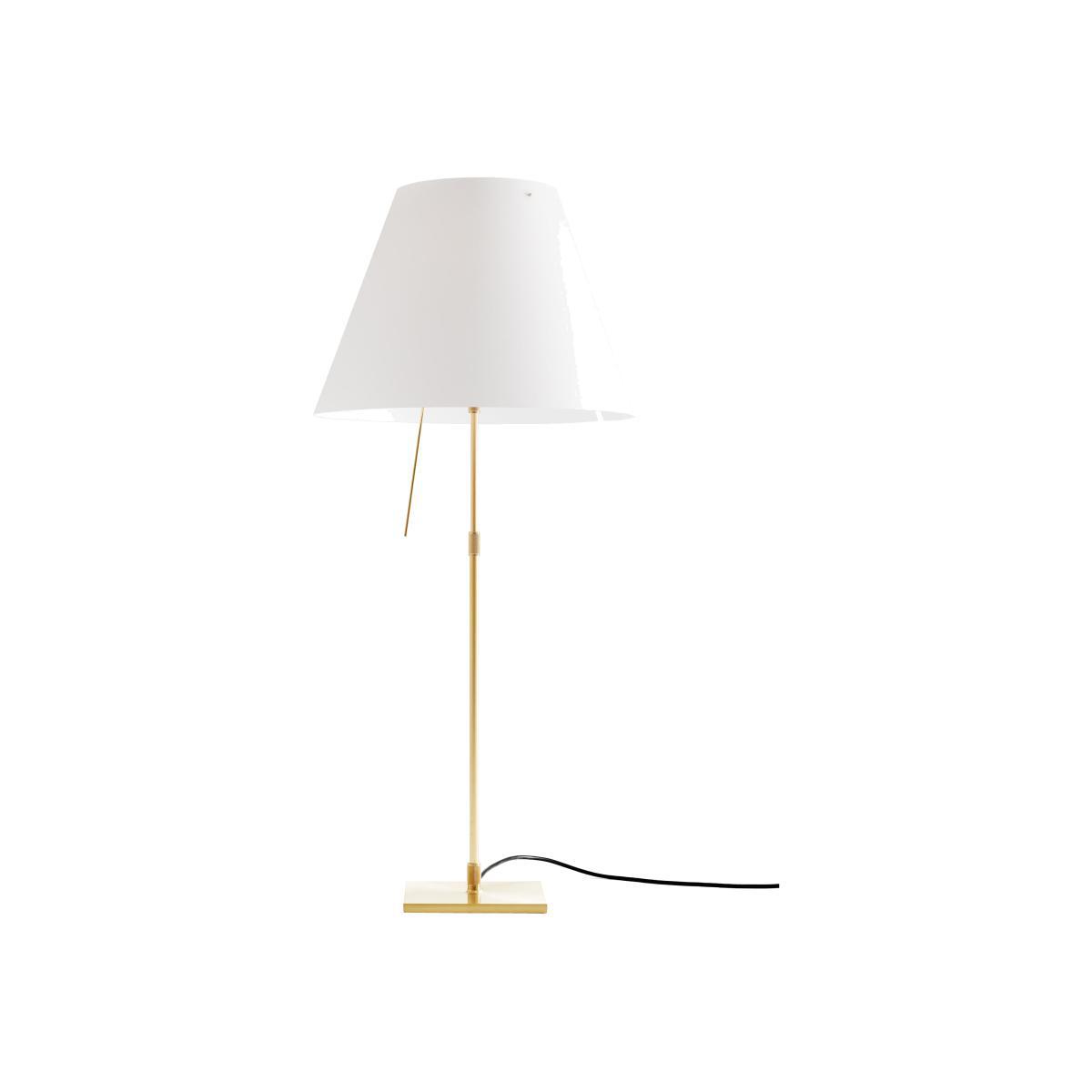 Costanza Table lamp - / H 76 to 110 cm by Luceplan White/Gold – image 1