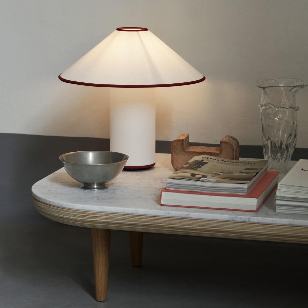 Colette ATD6 Table lamp textile white / Fabric - Ø 32 x H 30 cm - &tradition – image 2