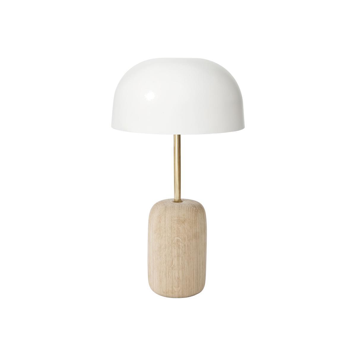 Nina Table lamp - Oak & metal by Hartô White/Natural wood – image 1