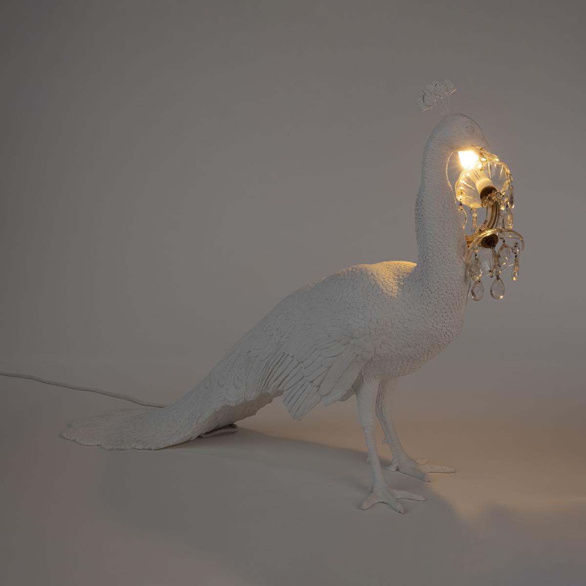 Peacock Lamp - / Resin - Peacock-shaped lamp / L 100 x H 69 cm by Seletti White – image 5