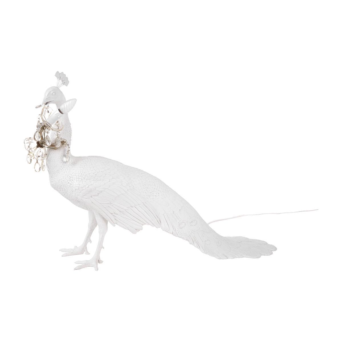 Peacock Lamp - / Resin - Peacock-shaped lamp / L 100 x H 69 cm by Seletti White – image 1