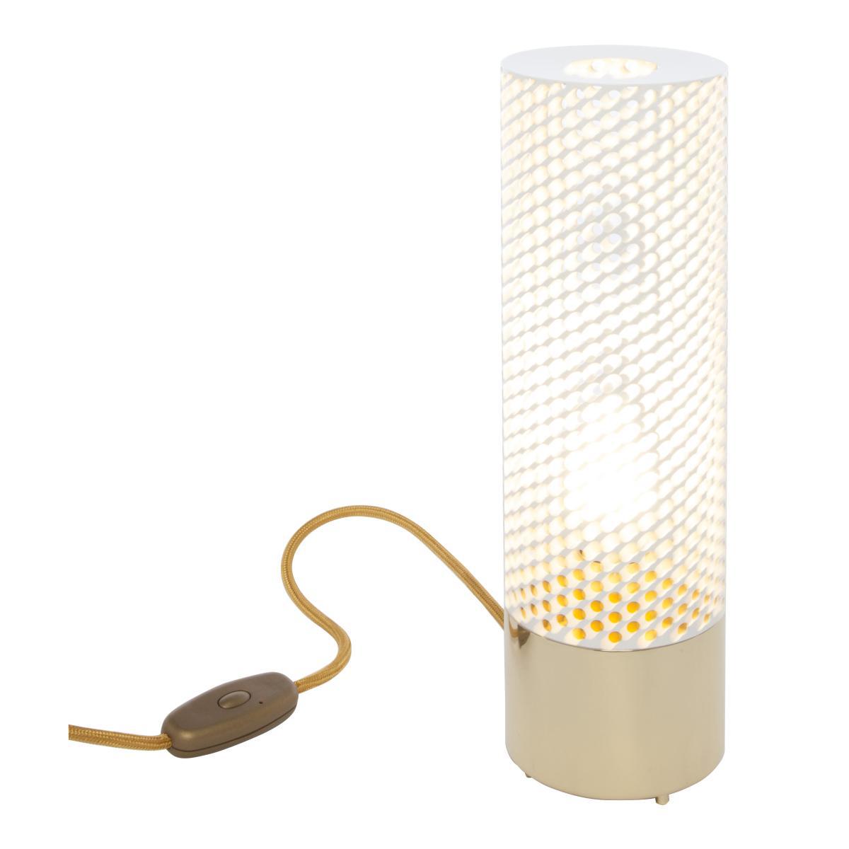 Sabine Table lamp - Brass - H 33 cm by Maison Sarah Lavoine White/Gold/Metal – image 2