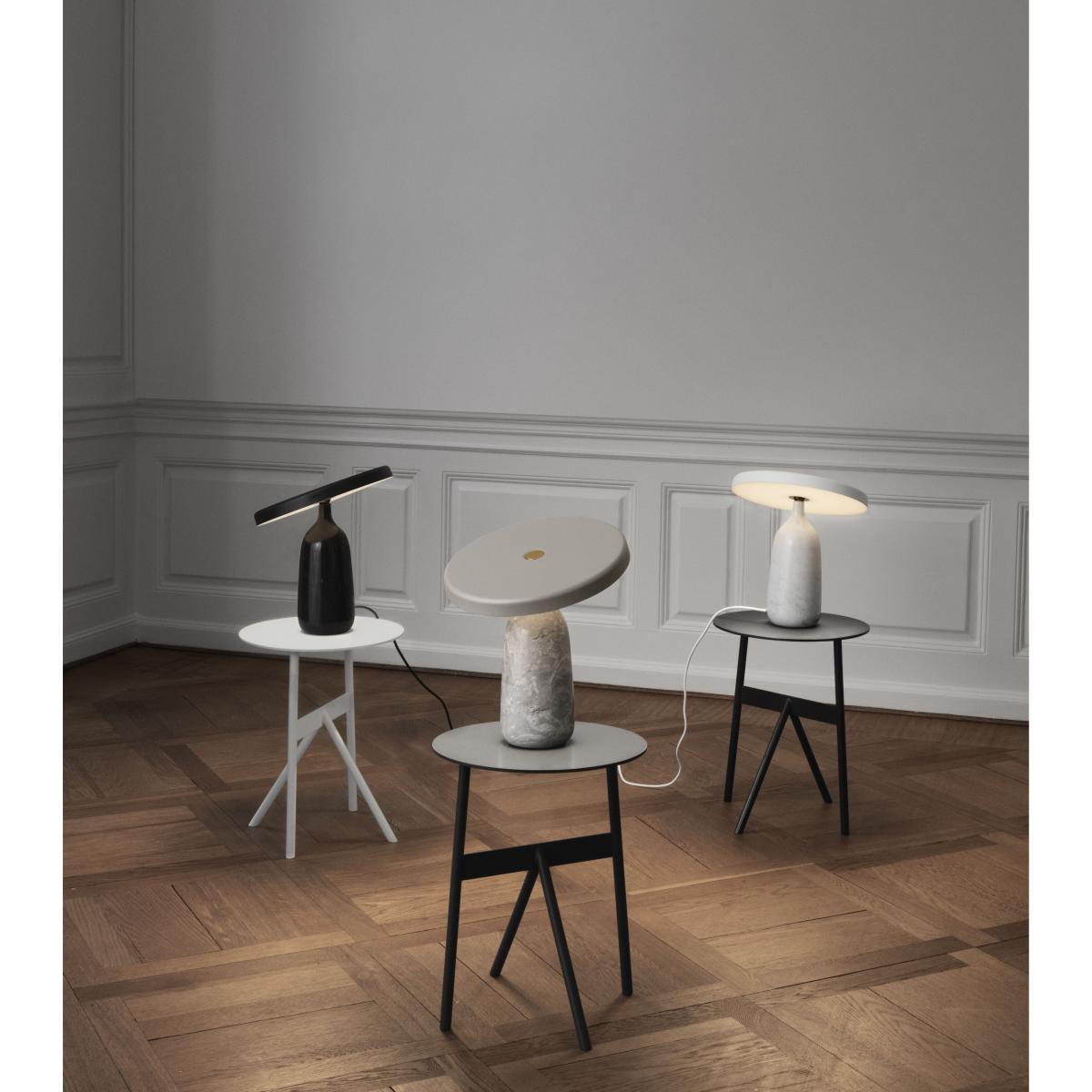 Eddy Table lamp - / With pivot - Marble & stamped steel by Normann Copenhagen White – image 4