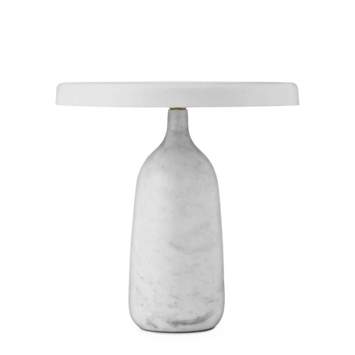 Eddy Table lamp - / With pivot - Marble & stamped steel by Normann Copenhagen White – image 5