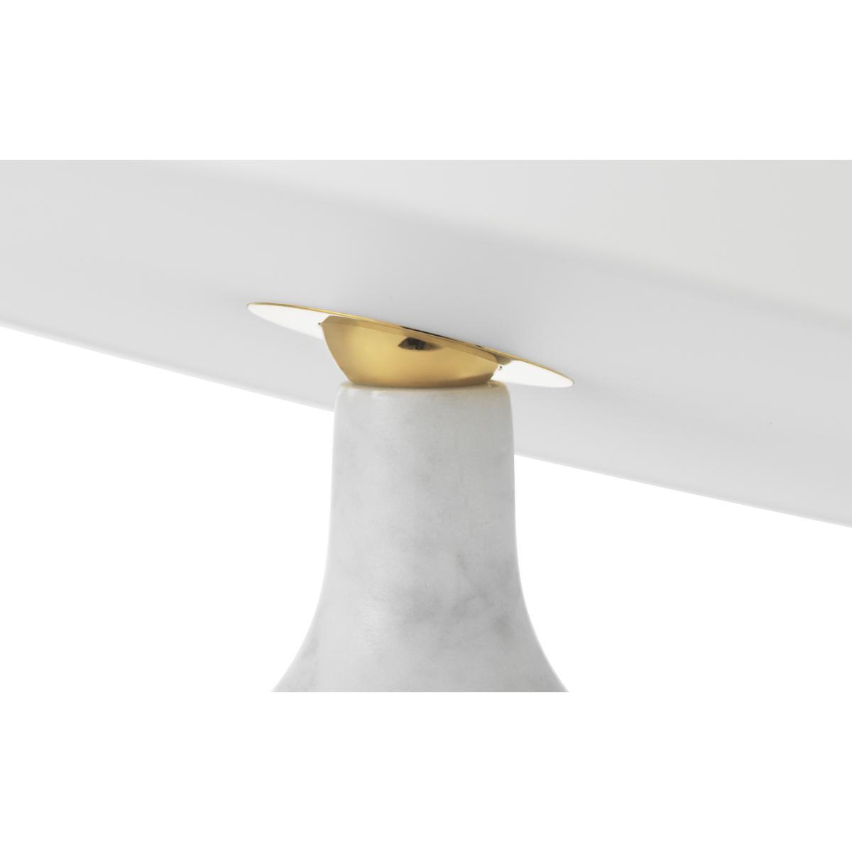 Eddy Table lamp - / With pivot - Marble & stamped steel by Normann Copenhagen White – image 6