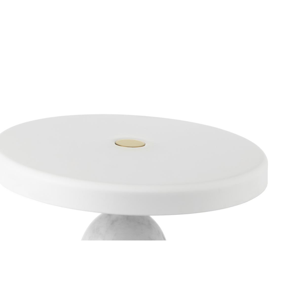 Eddy Table lamp - / With pivot - Marble & stamped steel by Normann Copenhagen White – image 8