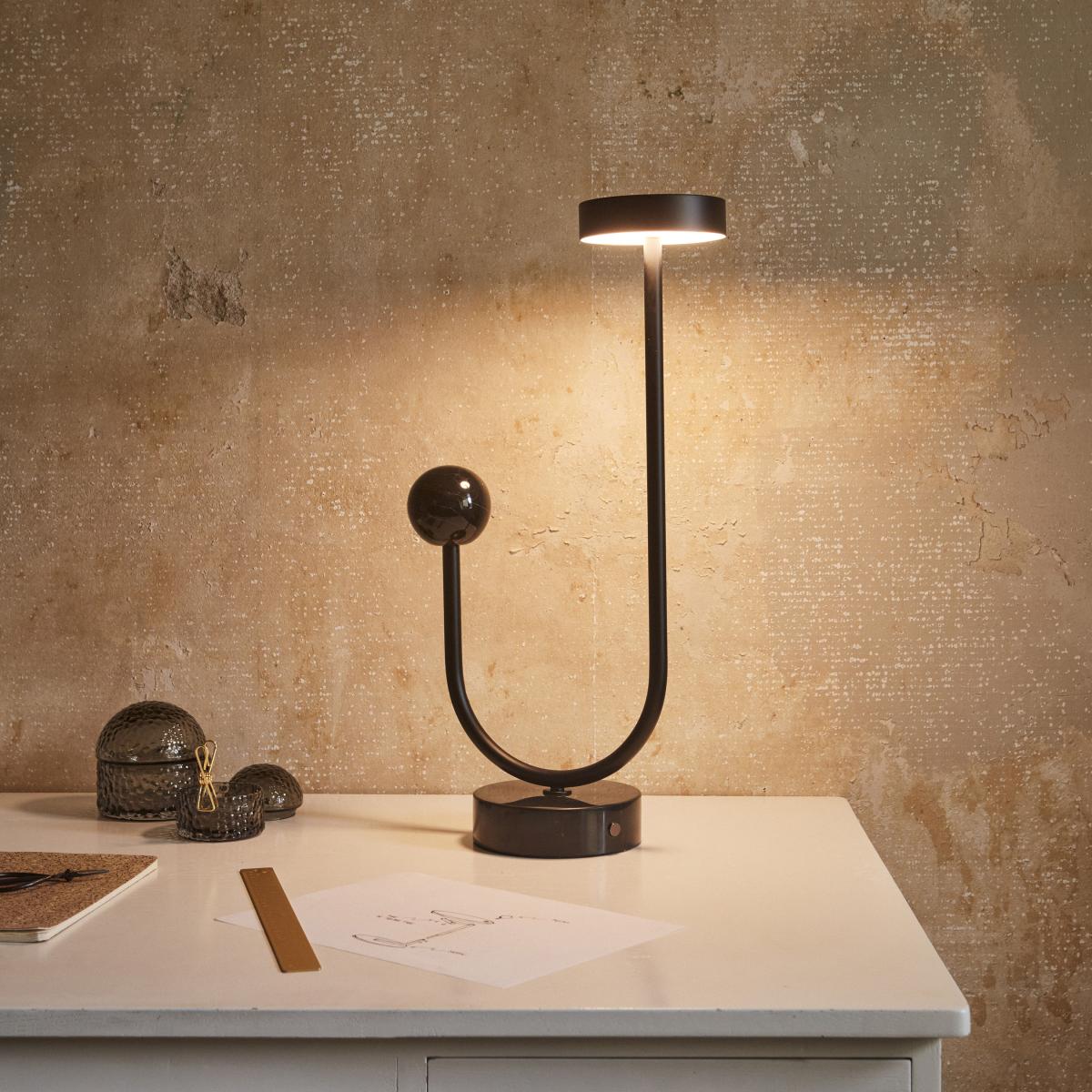 Table lamp Grasil LED metal stone / L 28.5 x H 56 cm - Metal & marble - AYTM – image 3