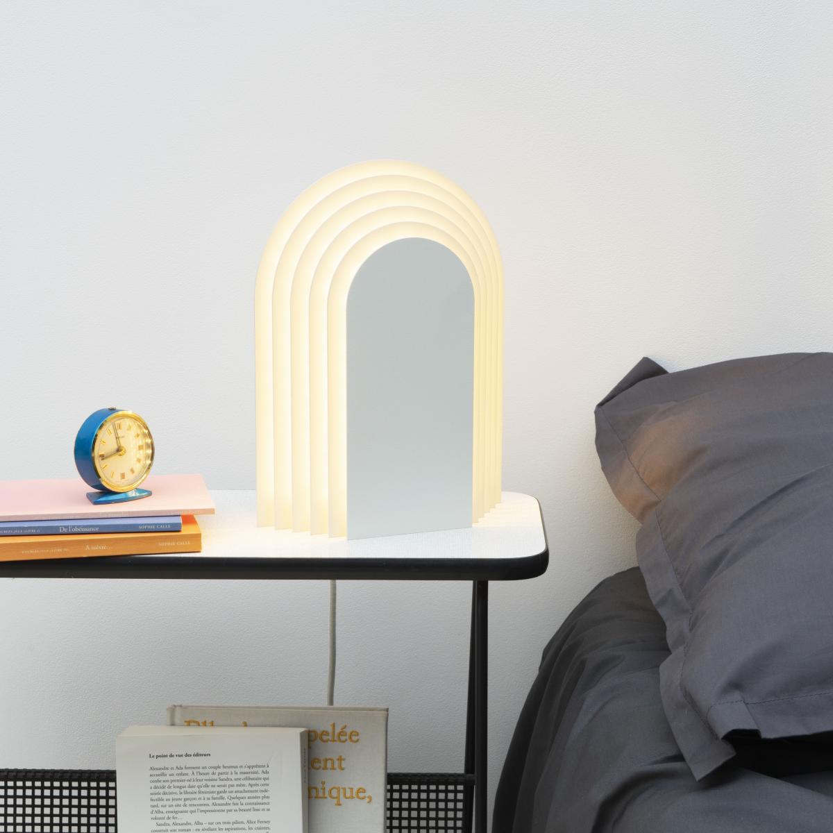 Cemi LED Table lamp - / Steel by Presse citron Beige – image 4