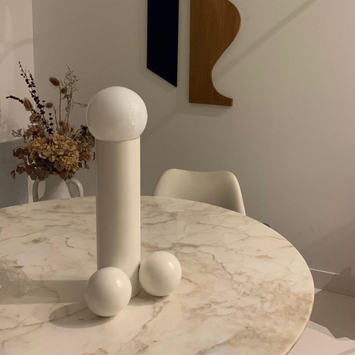 Phallus Table lamp - / H 45 cm - Steel & glass by Axel Chay White – image 2