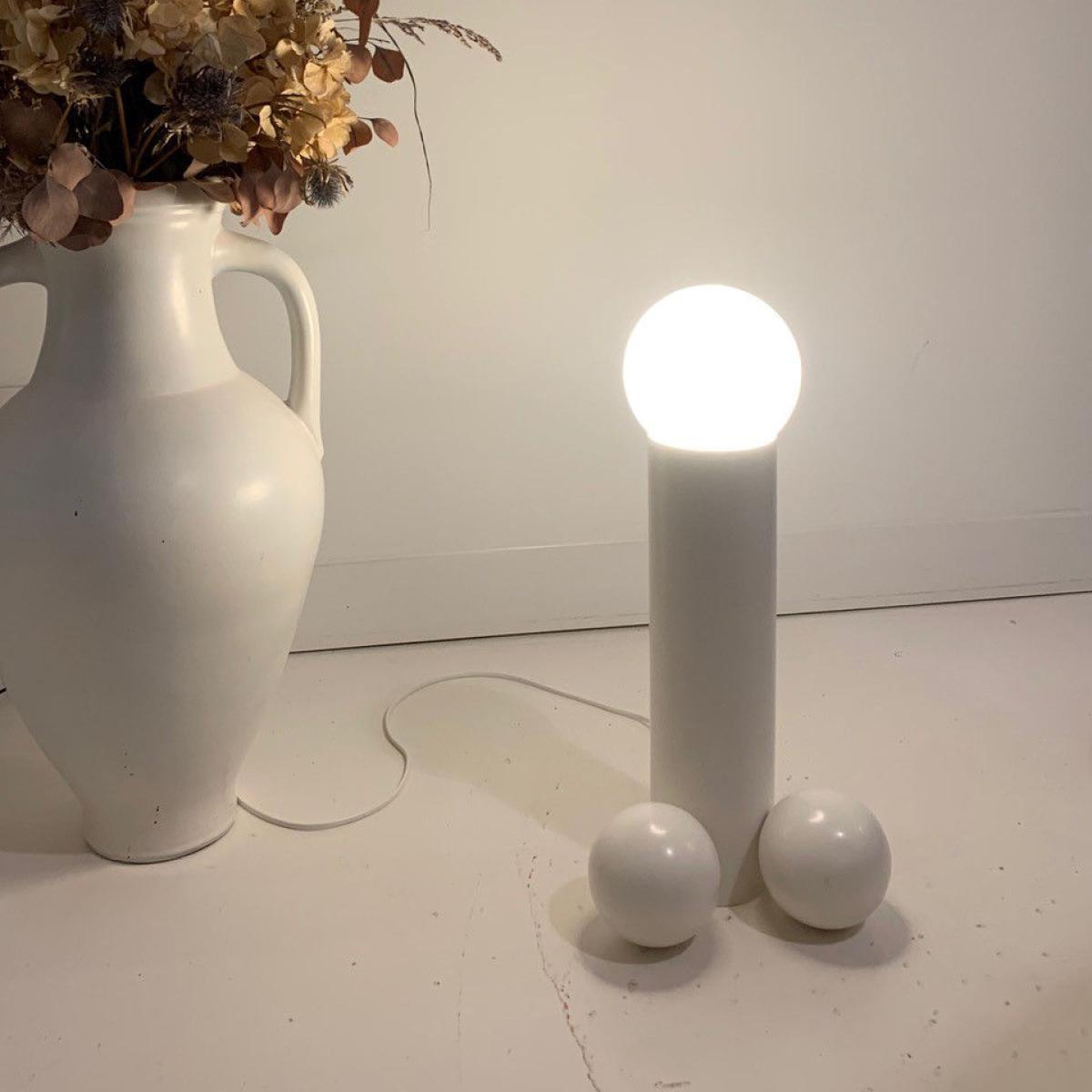 Phallus Table lamp - / H 45 cm - Steel & glass by Axel Chay White – image 3