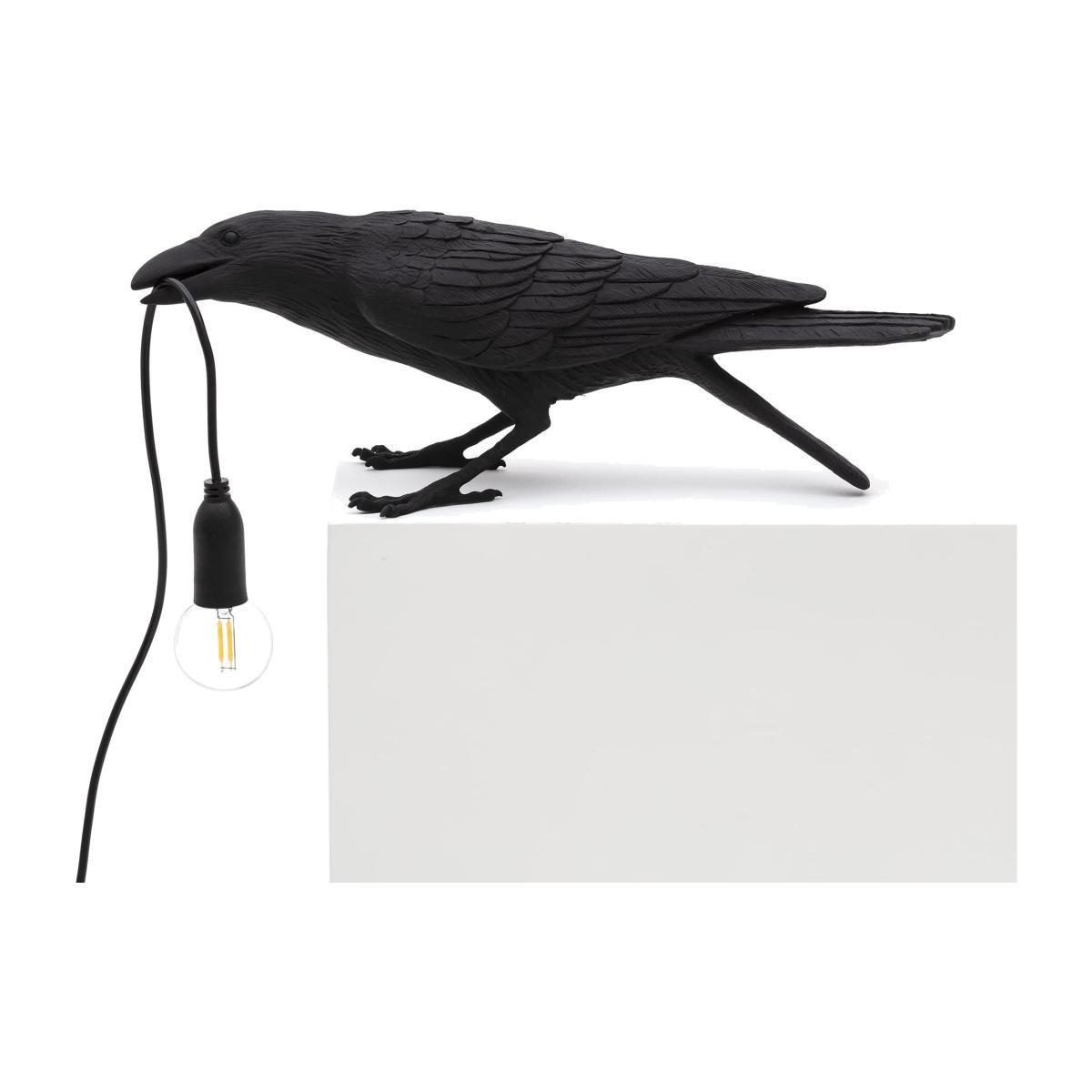 Bird Playing Table lamp - / Playful raven by Seletti Black
