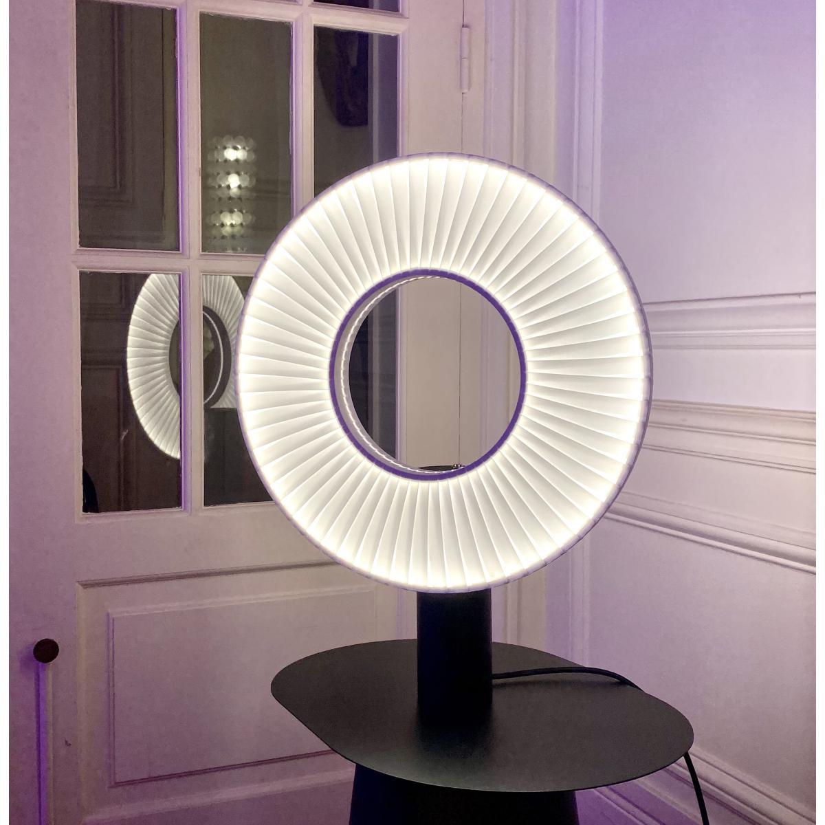 Iris Table lamp - LED / H 55 cm - Fabric & double-sided lighting by Dix Heures Dix White – image 2