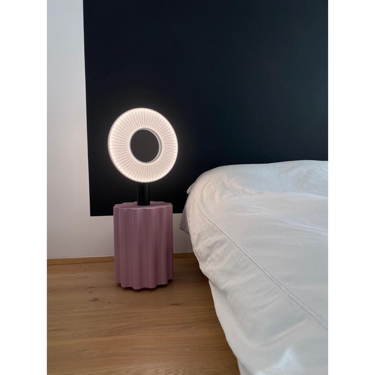 Iris Table lamp - LED / H 55 cm - Fabric & double-sided lighting by Dix Heures Dix White – image 3