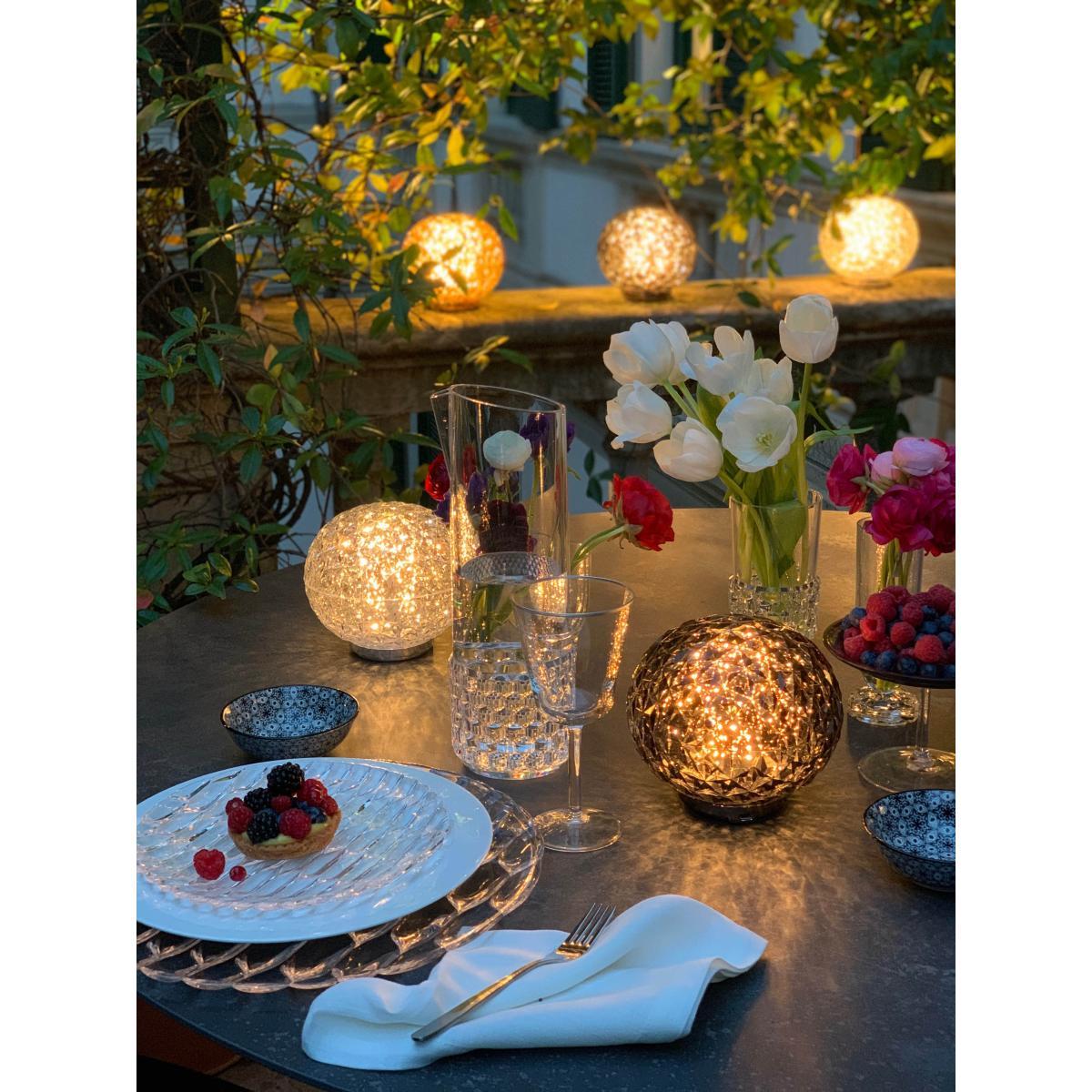 Mini Planet Wireless lamp - / LED - Ø 16 x H 14 cm / Dimmer by Kartell Transparent – image 2