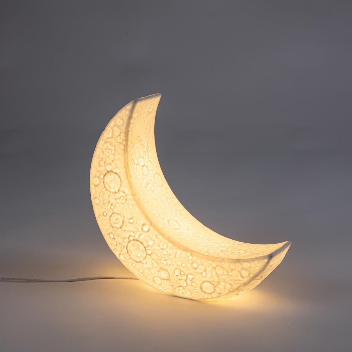 My Tiny Moon Table lamp ceramic white / Porcelain - L 36.9 x H 33 cm - Seletti – image 2