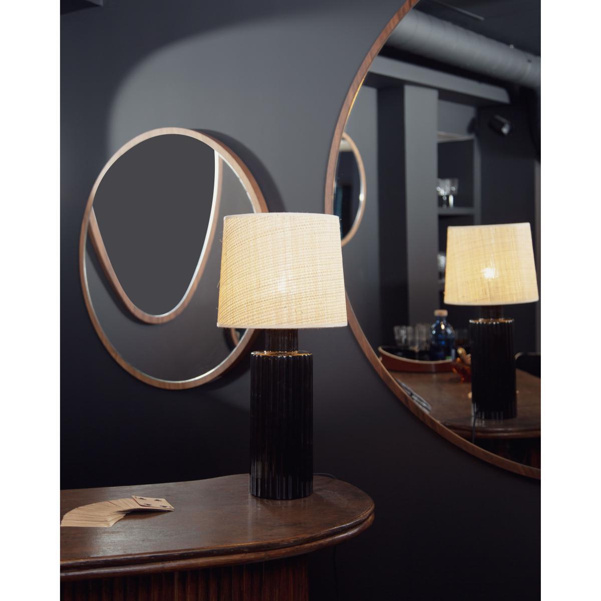 Portofino Table lamp - / Raffia & ceramic by Maison Sarah Lavoine Black/Beige – image 2