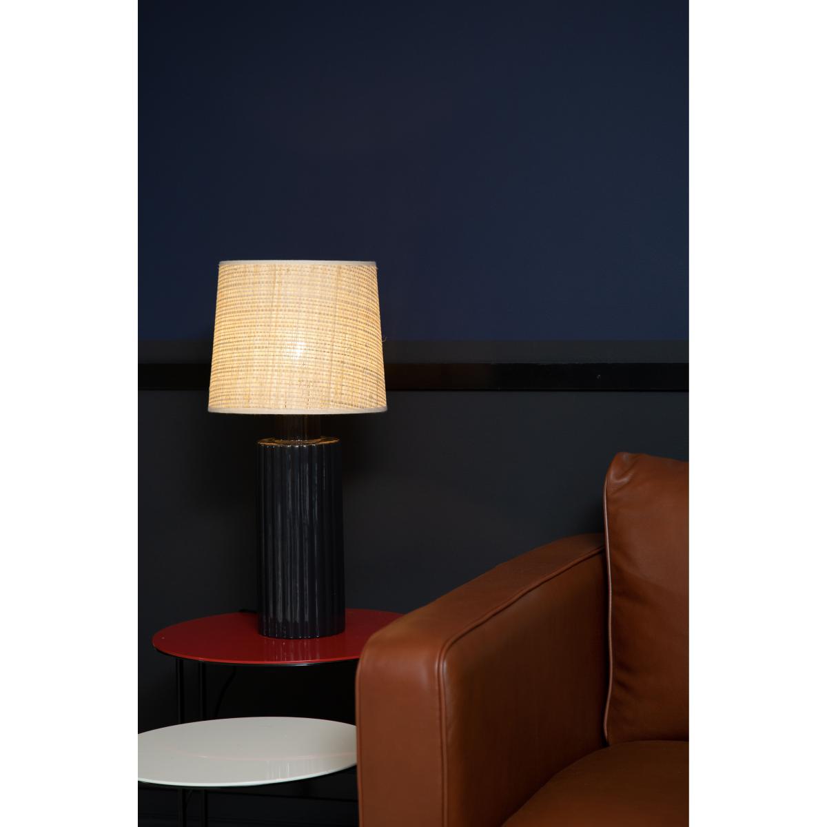 Portofino Table lamp - / Raffia & ceramic by Maison Sarah Lavoine Black/Beige – image 5
