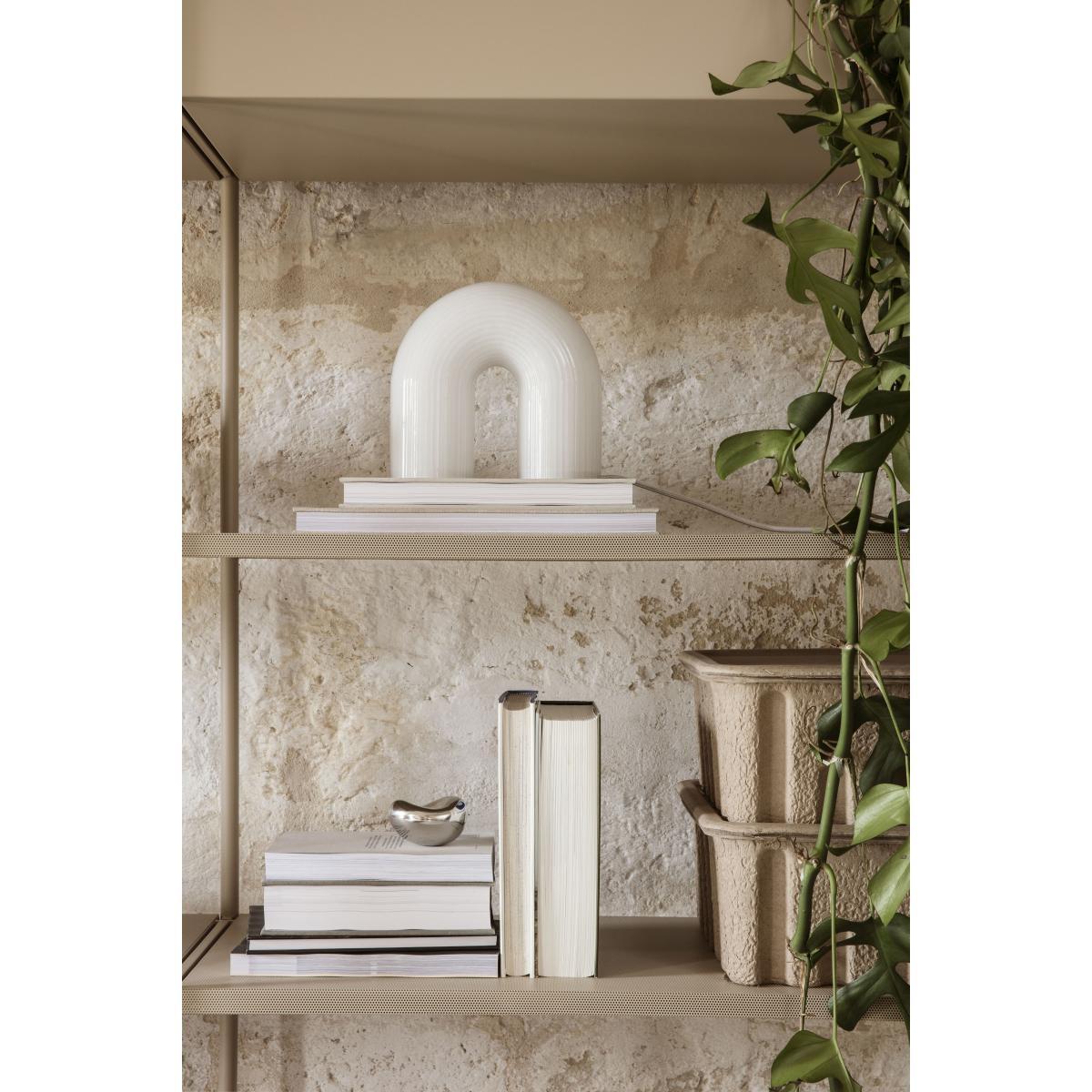 Vuelta LED Table lamp - / Ribbed glass by Ferm Living White – image 3
