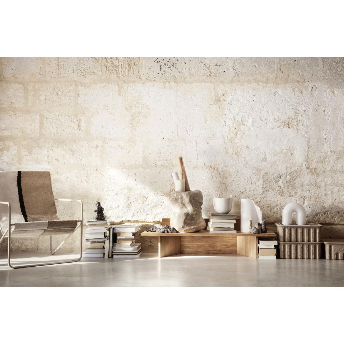 Vuelta LED Table lamp - / Ribbed glass by Ferm Living White – image 10