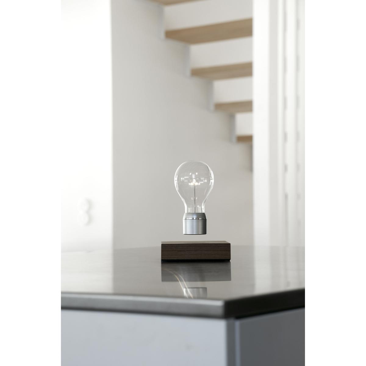 Flyte Manhattan Table lamp - / Levitating bulb by Flyte Silver/Natural wood/Metal – image 4