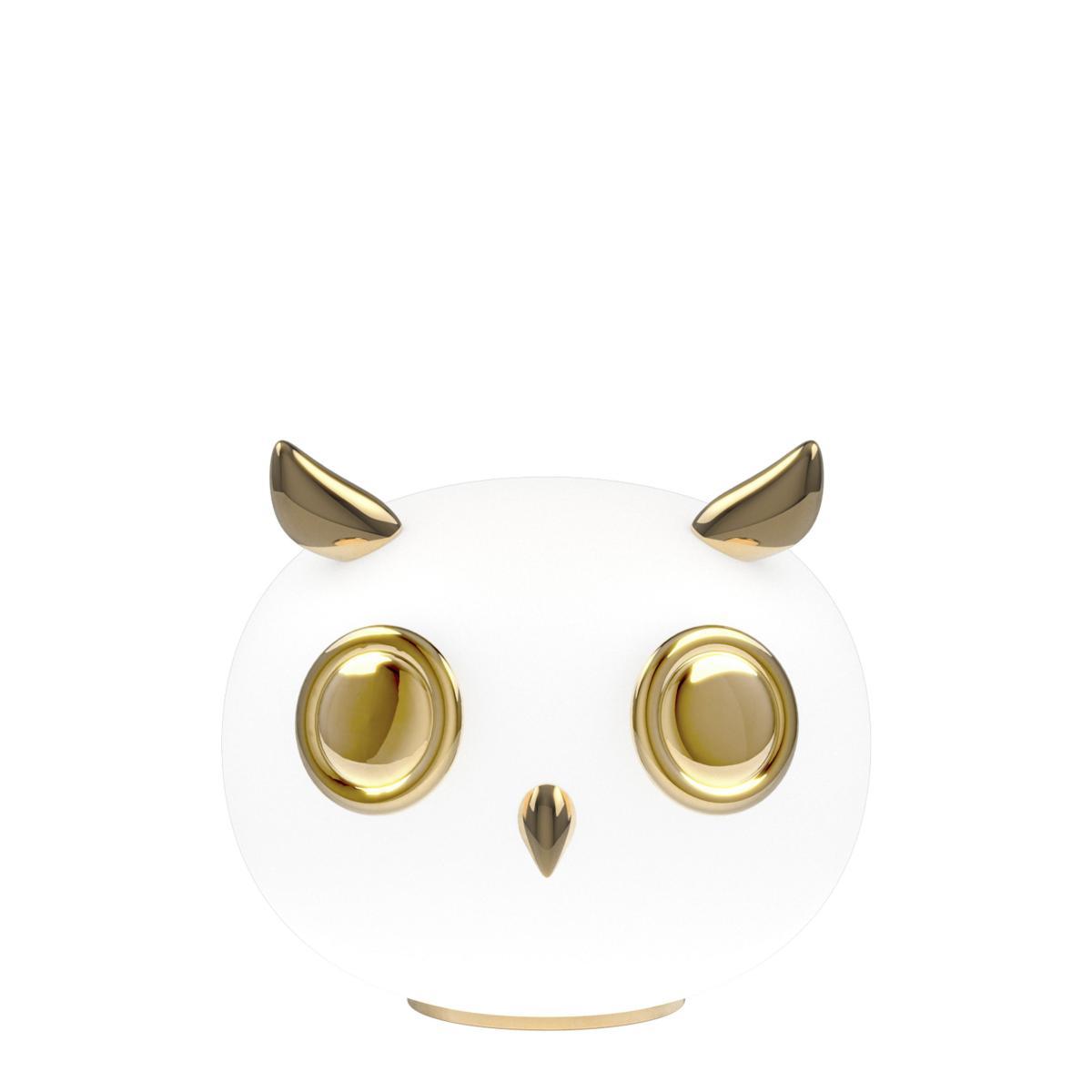Uhuh Hibou Table lamp - / Gold plated ceramic & glass by Moooi White – image 2