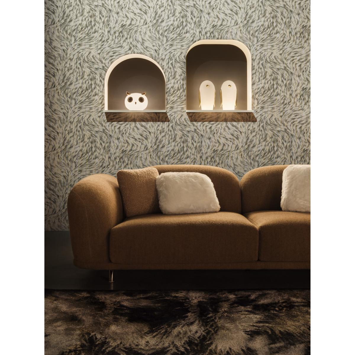 Uhuh Hibou Table lamp - / Gold plated ceramic & glass by Moooi White – image 3