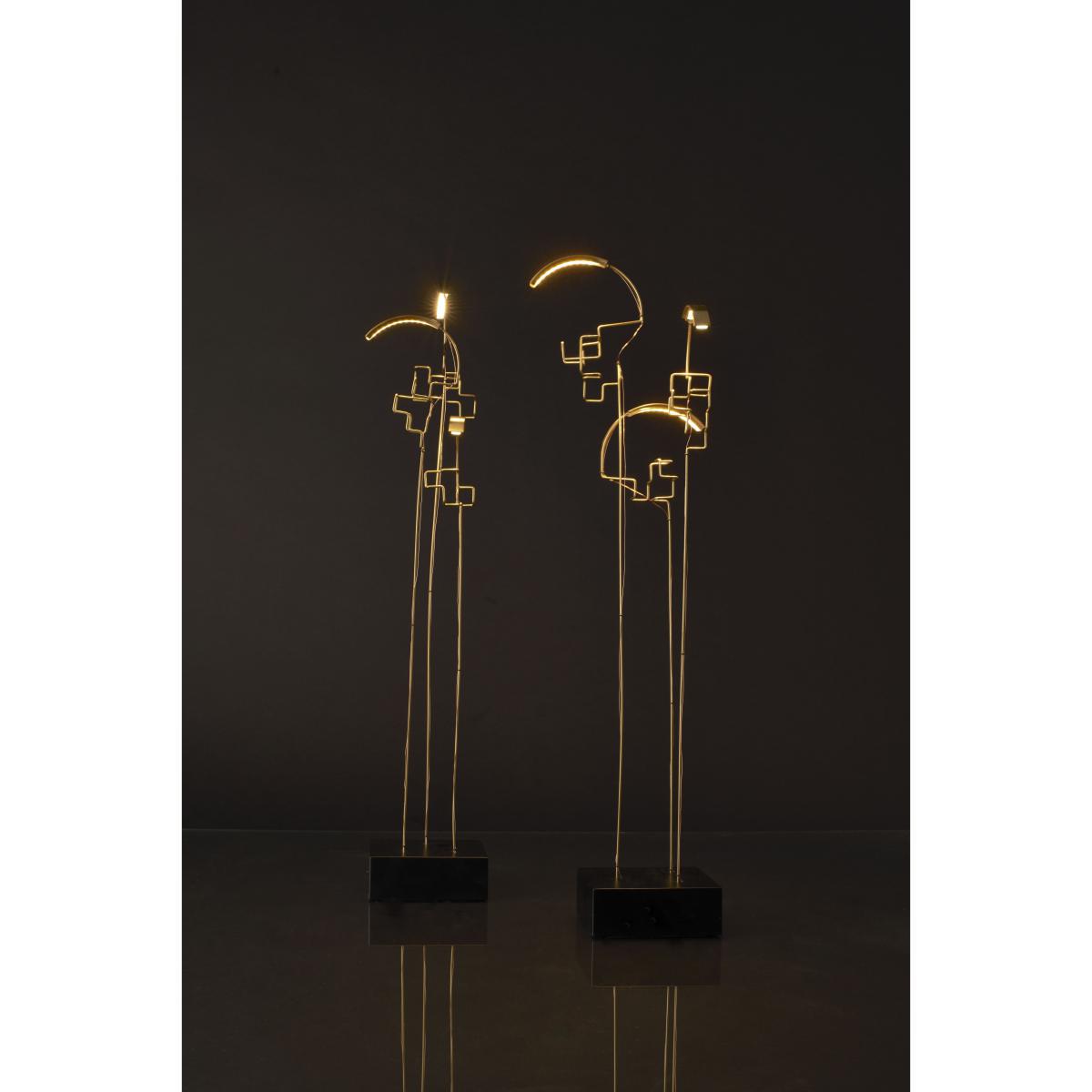 Boucle LED Wireless lamp - / H 47 cm - USB charging by DCW éditions Gold/Metal – image 3