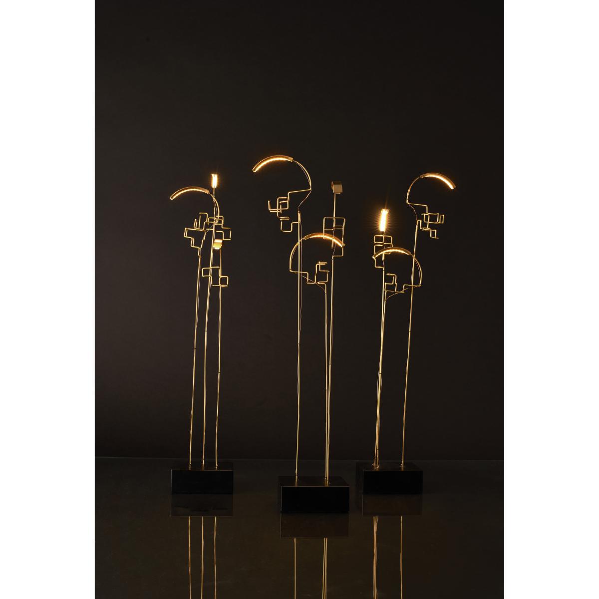 Boucle LED Wireless lamp - / H 47 cm - USB charging by DCW éditions Gold/Metal – image 7