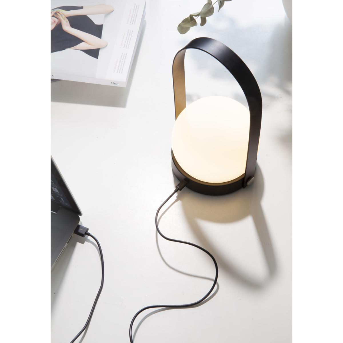 Carrie LED Wireless lamp - H 24,5 cm - LED - USB charging by Menu White/Black – image 3